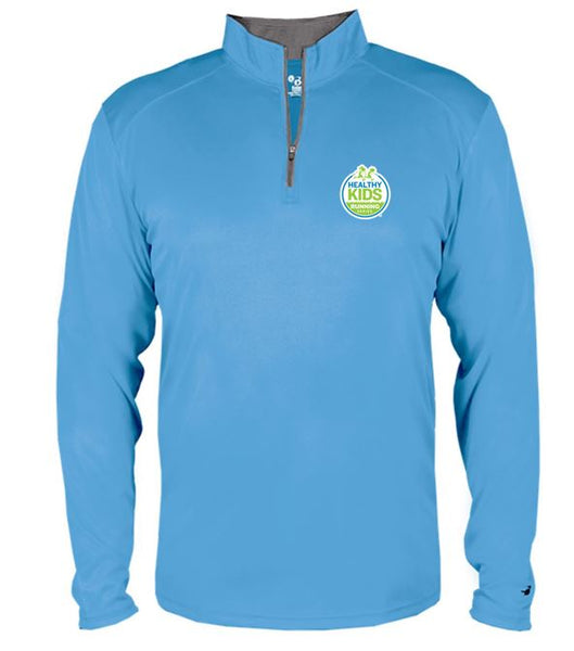 Youth Badger B-Core Quarter-Zip Pullover - Columbia Blue